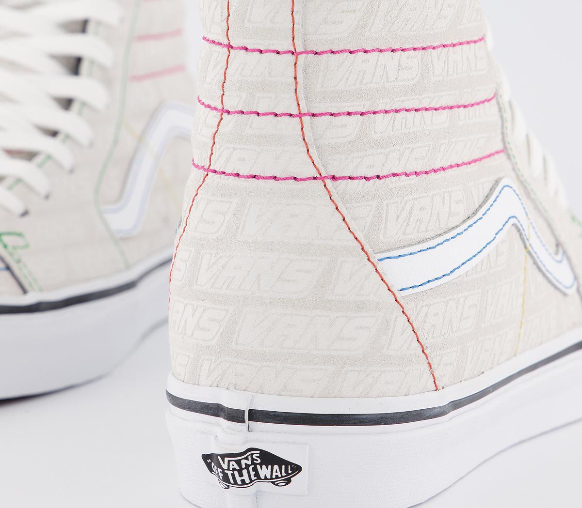 Vans Sk8 Hi Trainers White True White Vans Emboss Women's Trainers
