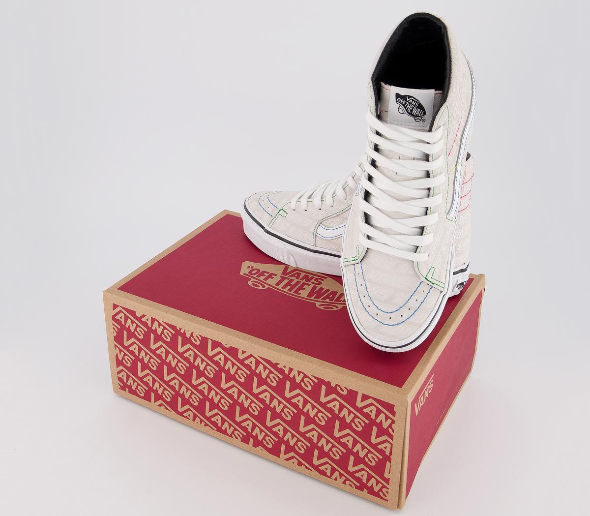 Vans Sk8 Hi Trainers White True White Vans Emboss Women's Trainers