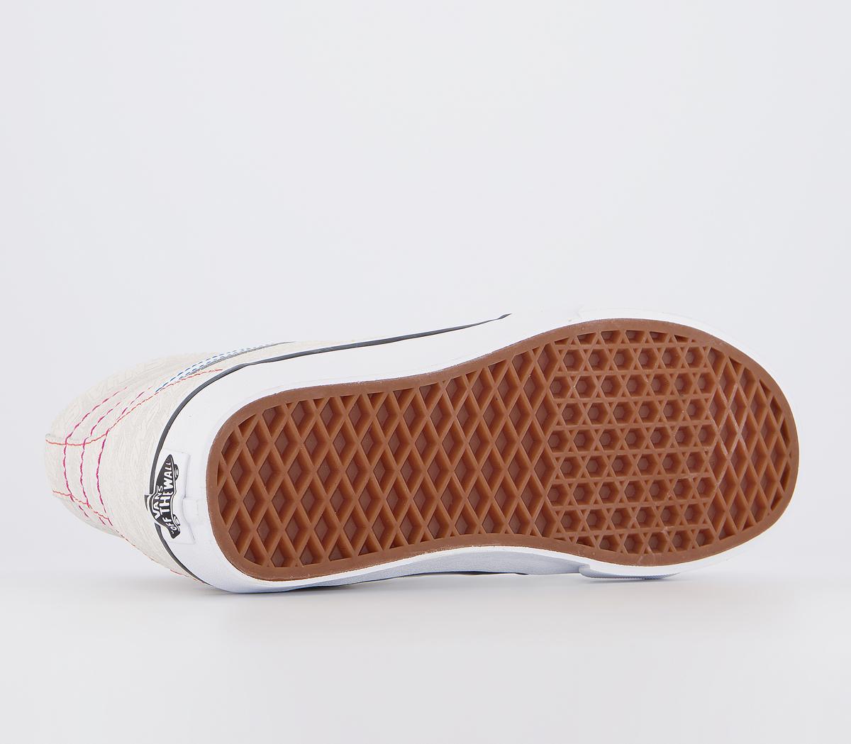 VansSk8 Hi TrainersWhite True White Vans Emboss