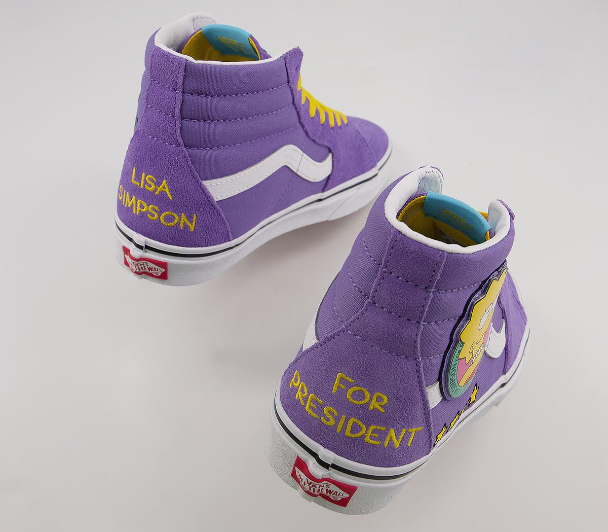Vans Sk8 Hi Trainers The Simpsons Lisa President Unisex Sports