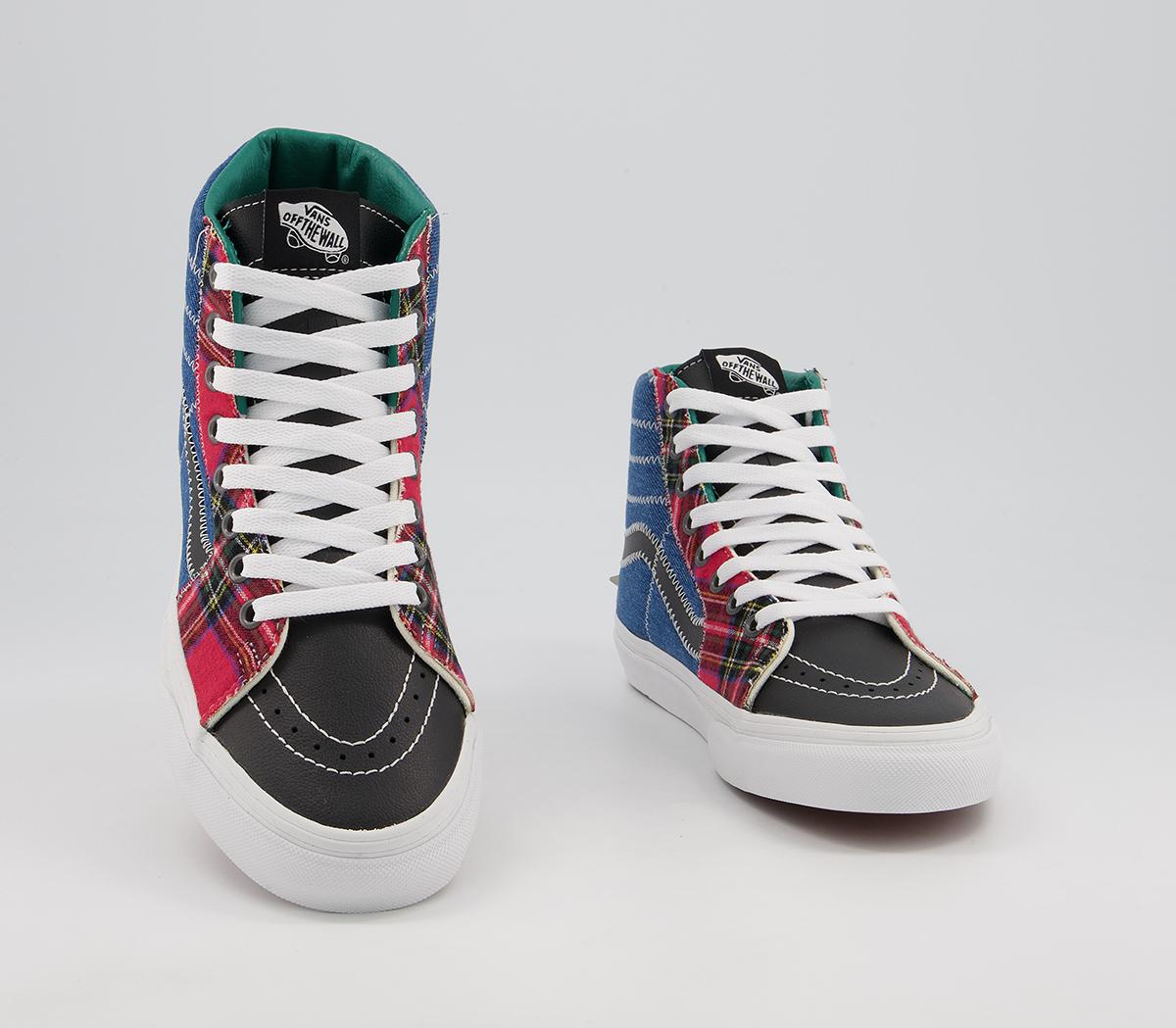 Vans Sk8 Hi Trainers Tartan Daze Multi Acid Dye - Unisex Sports