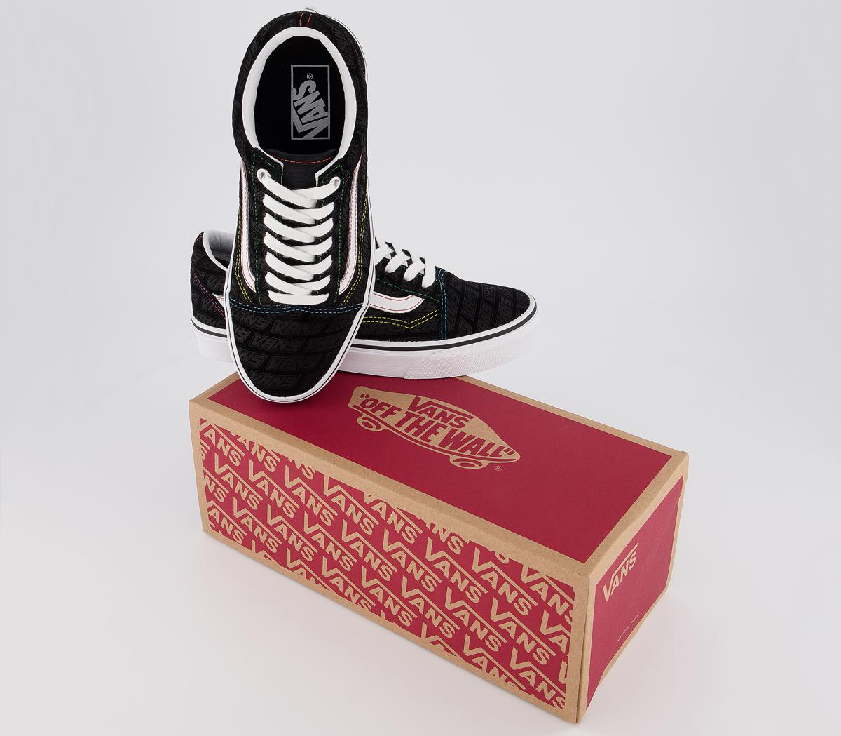 VansOld Skool TrainersBlack True White Emboss