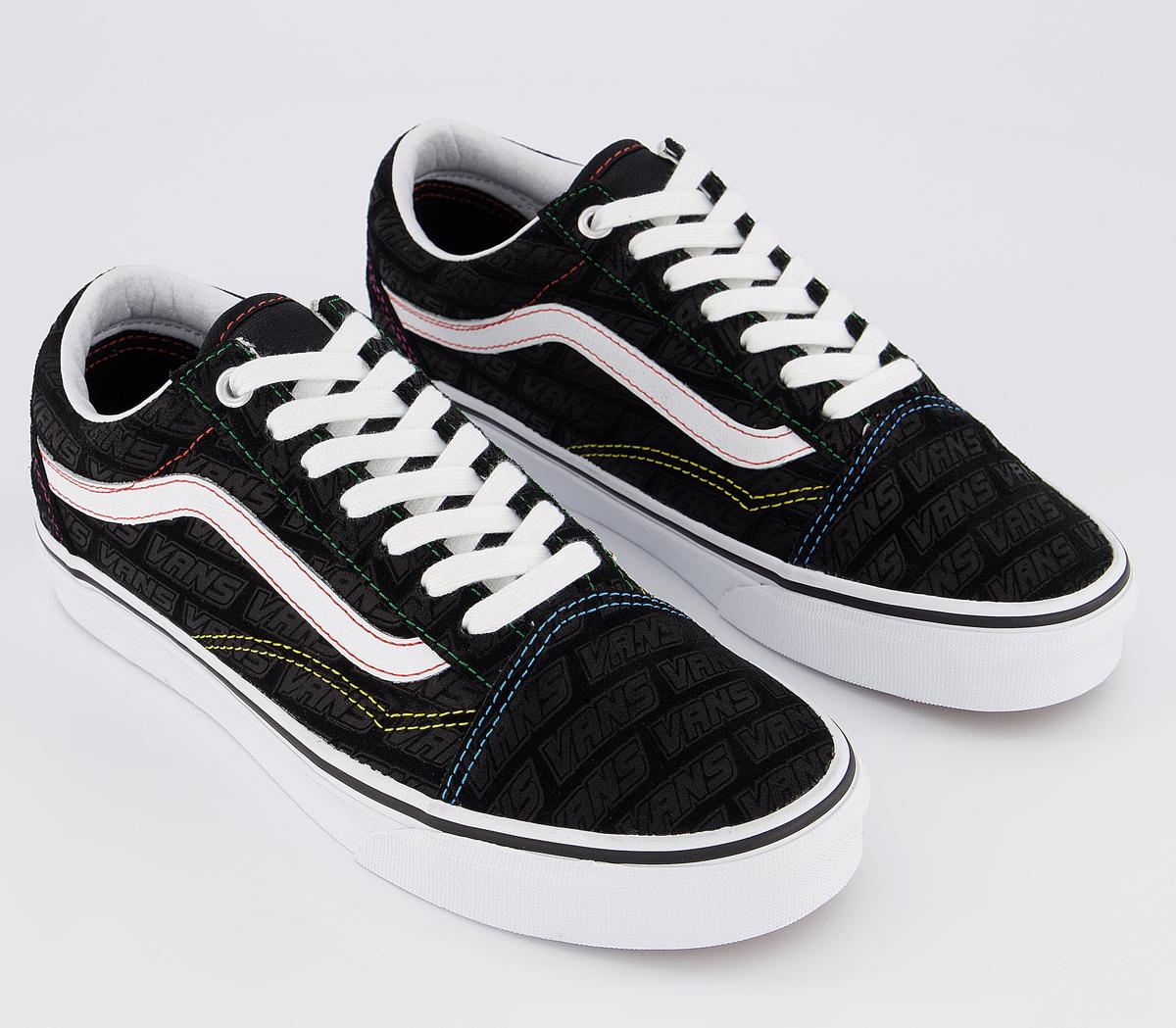 VansOld Skool TrainersBlack True White Emboss