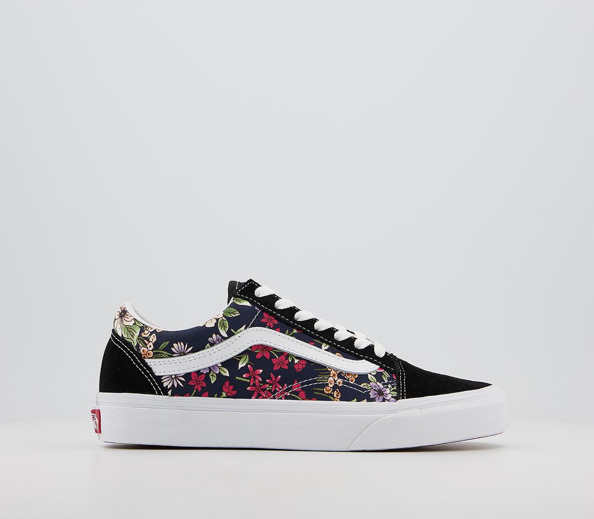 Vans hot sale black flower