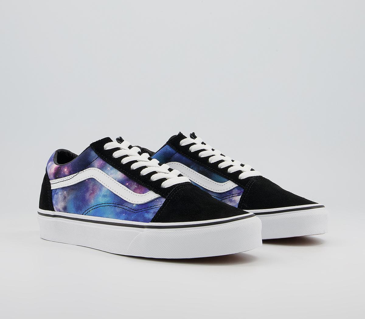 Vans Old Skool Trainers Vans Old Skool Trainers Galaxy Black True White