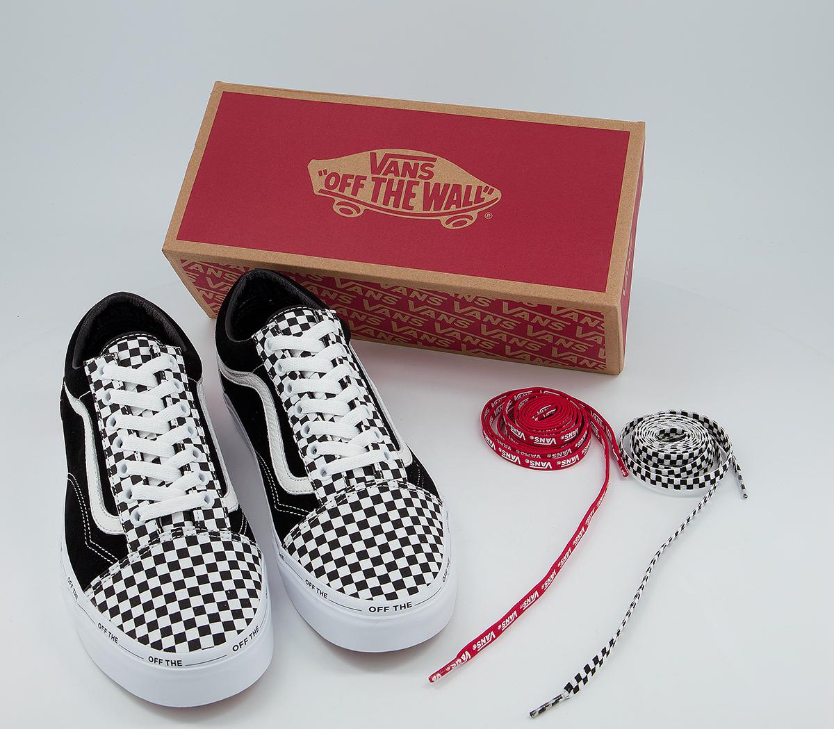 Vans Old Skool Trainers Vans Old Skool Trainers Black White Checkerboard Disarray