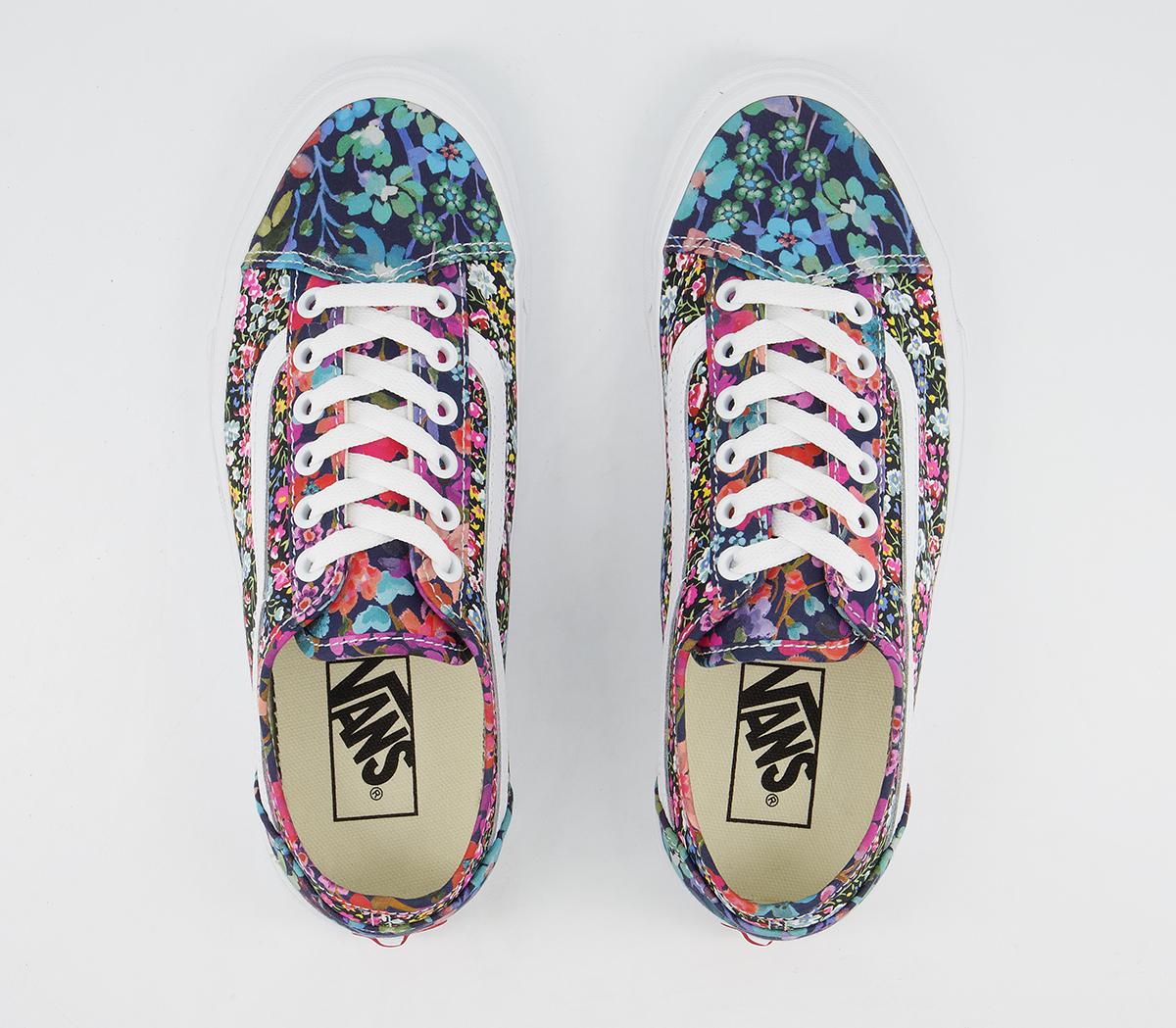 Vans Old Skool Trainers Liberty Black Multi Floral - Unisex Sports