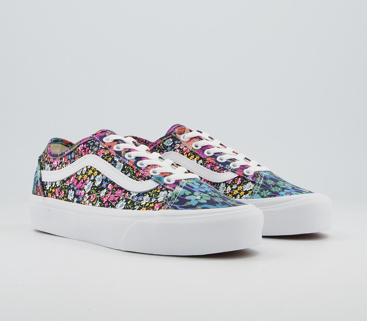 Vans Old Skool Trainers Liberty Black Multi Floral - Unisex Sports