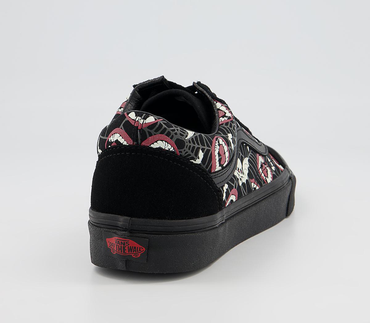 Vans Old Skool Trainers Vans Old Skool Trainers Glow Frights Black Black
