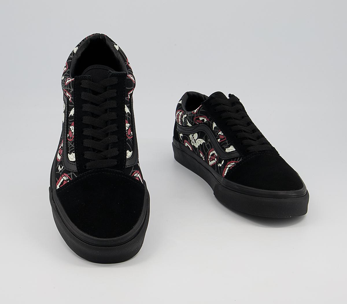 Vans Old Skool Trainers Vans Old Skool Trainers Glow Frights Black Black