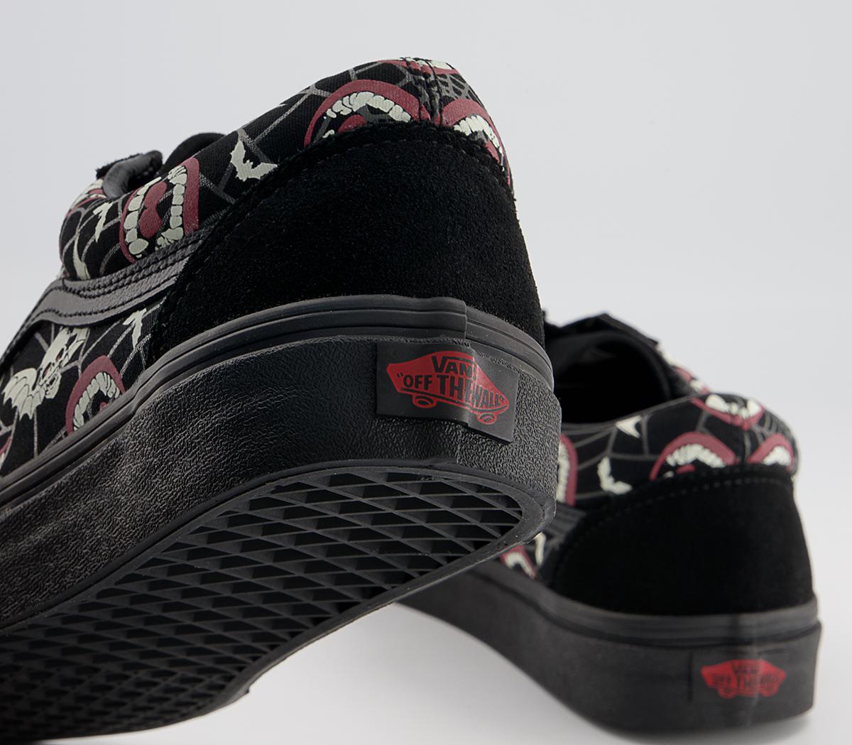 Vans Old Skool Trainers Vans Old Skool Trainers Glow Frights Black Black