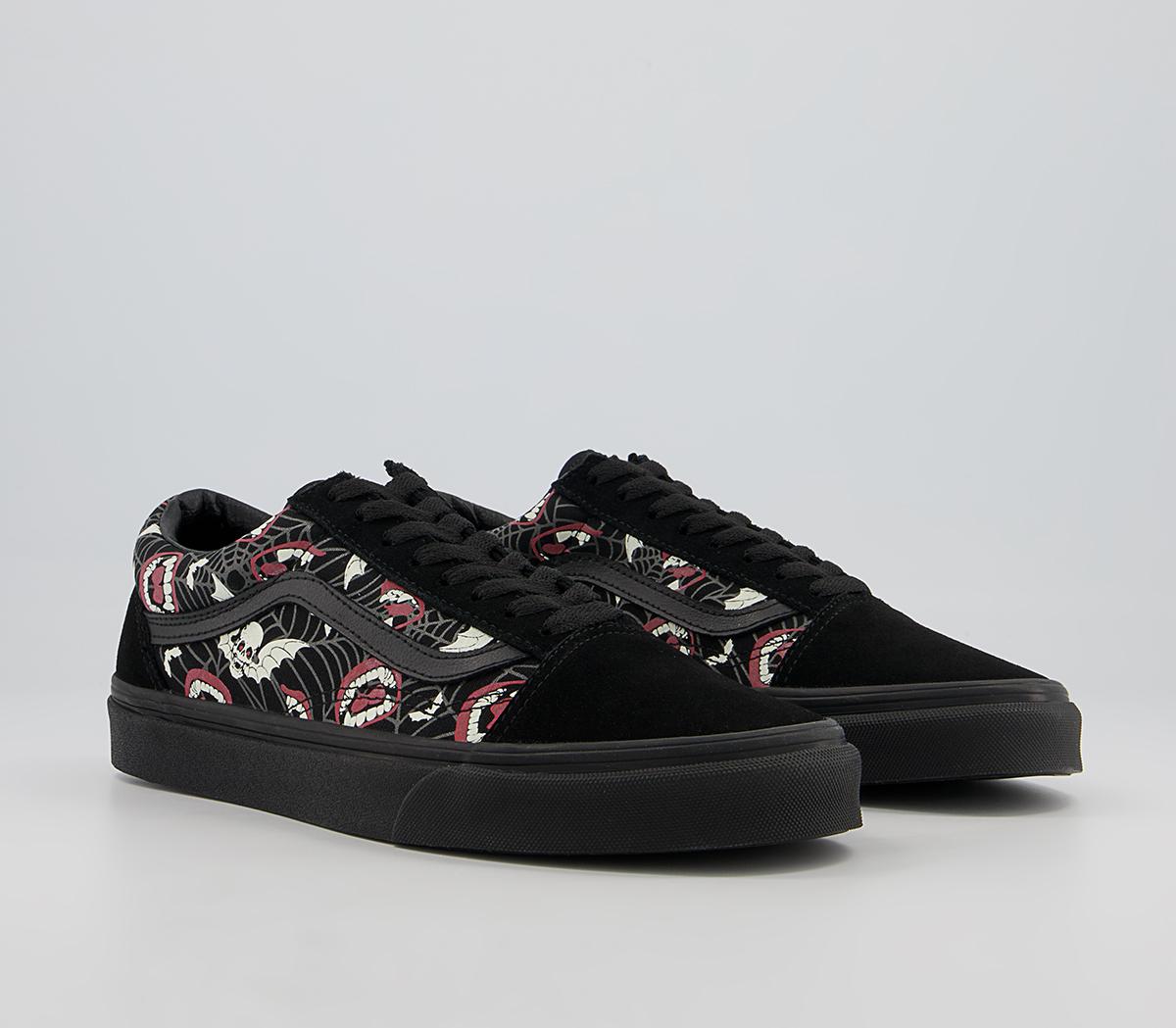 Vans Old Skool Trainers Vans Old Skool Trainers Glow Frights Black Black