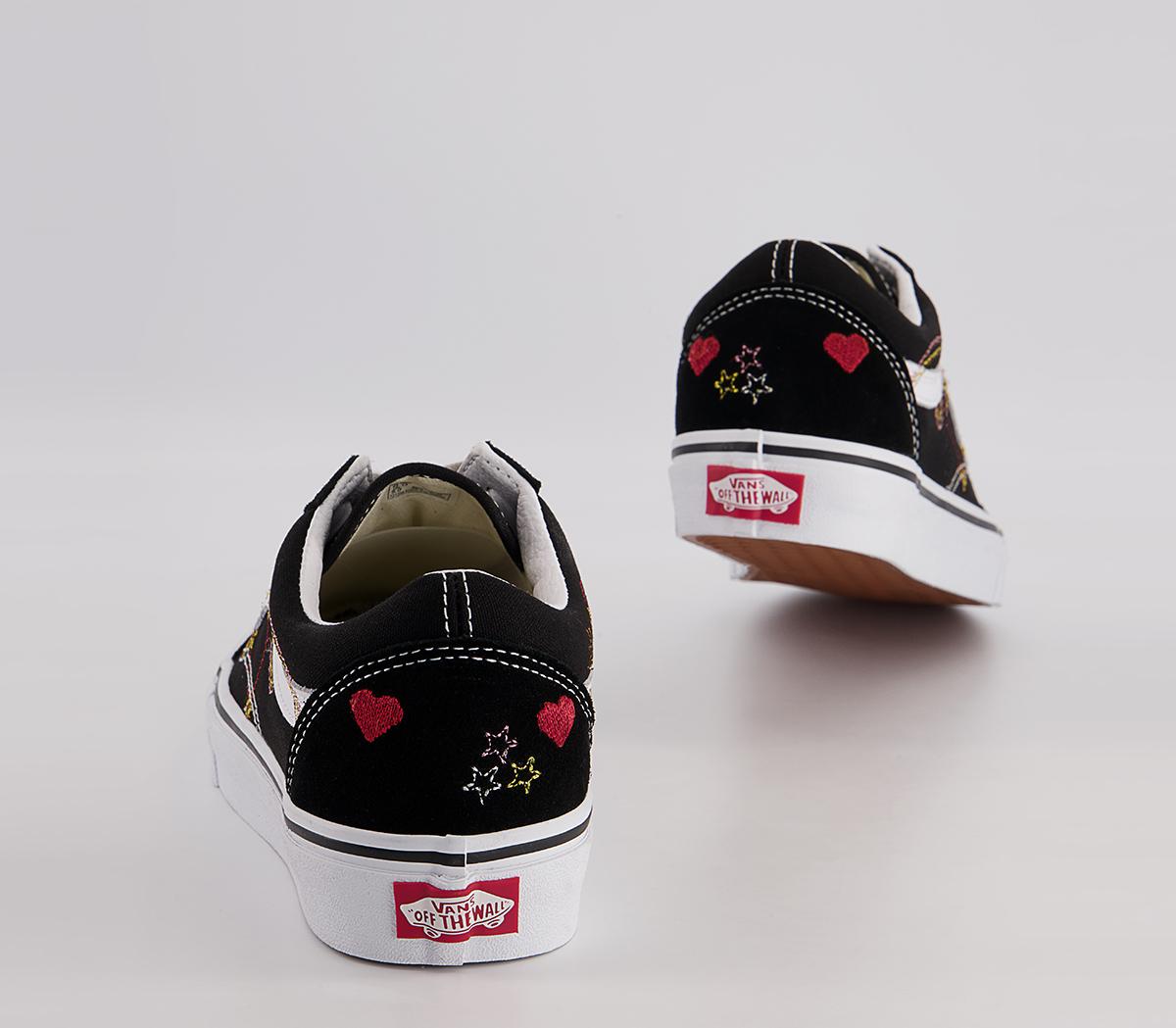 Vans Old Skool Trainers Vans Old Skool Trainers Black Gold Star Embroidery Exclusive