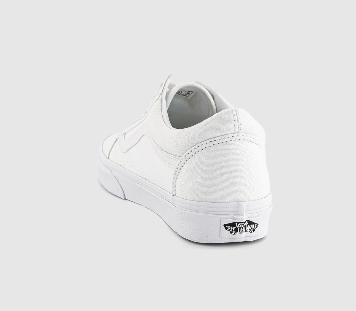 Vans Old Skool Canvas Trainers Vans Old Skool Canvas Trainers White Mono