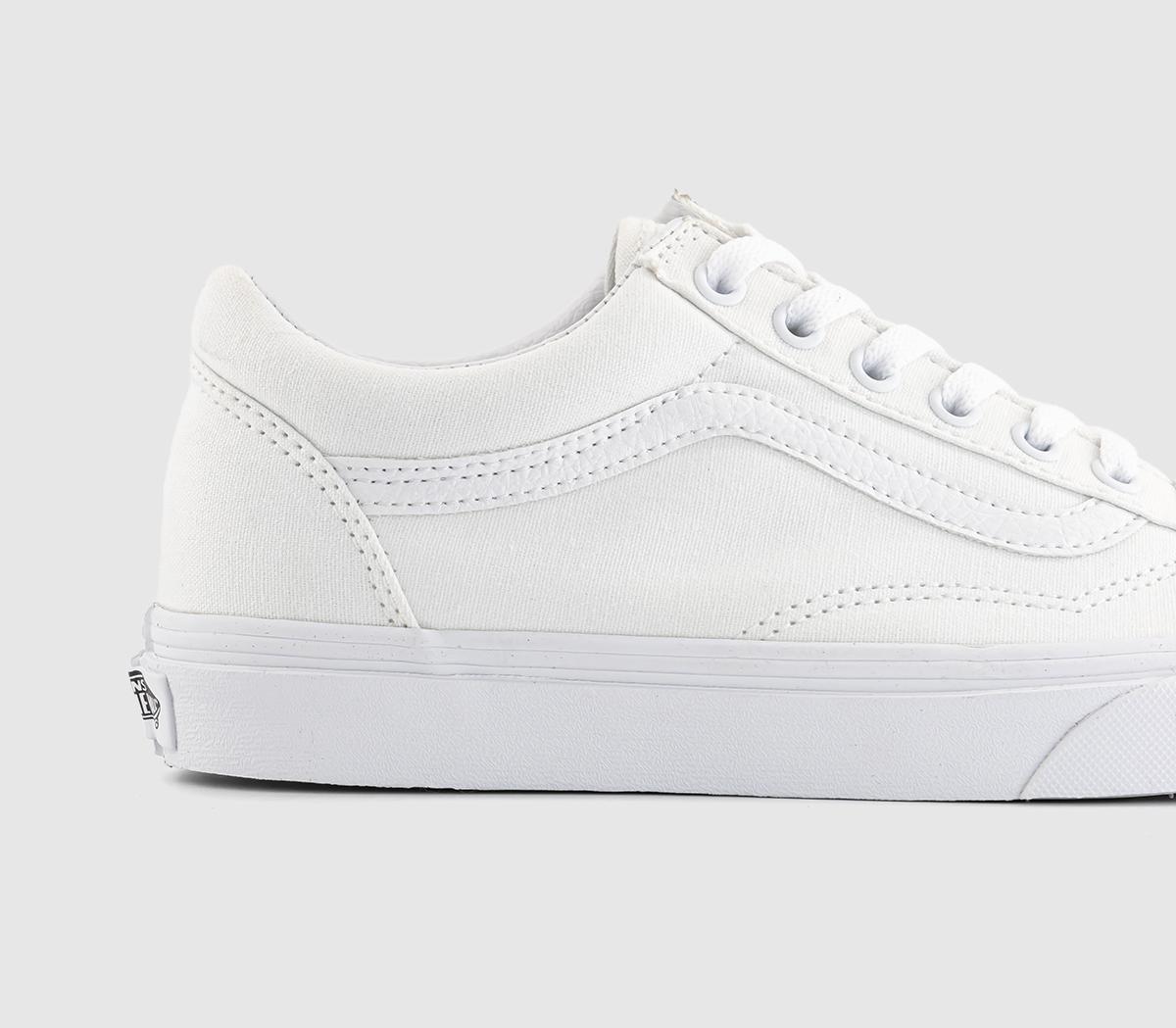 Vans Old Skool Canvas Trainers Vans Old Skool Canvas Trainers White Mono