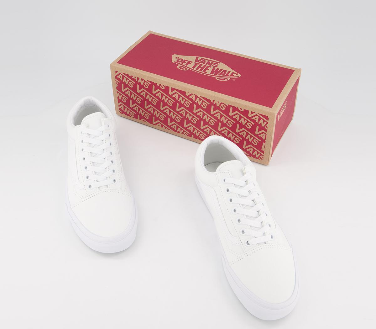 Vans Old Skool Canvas Trainers Vans Old Skool Canvas Trainers White Mono