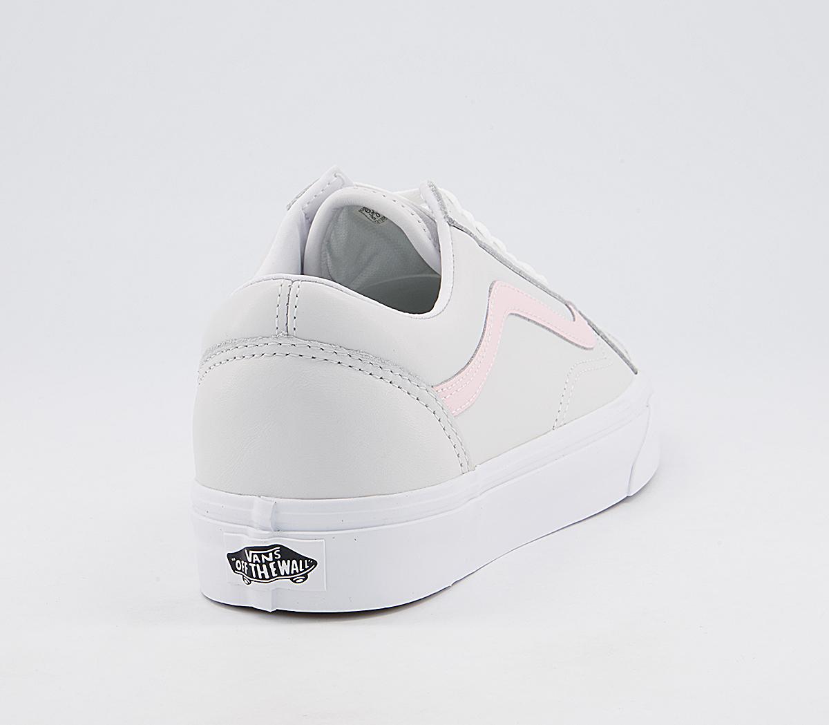 Vans Old Skool Trainers Vans Old Skool Trainers White Snow Grey Pink Exclusive