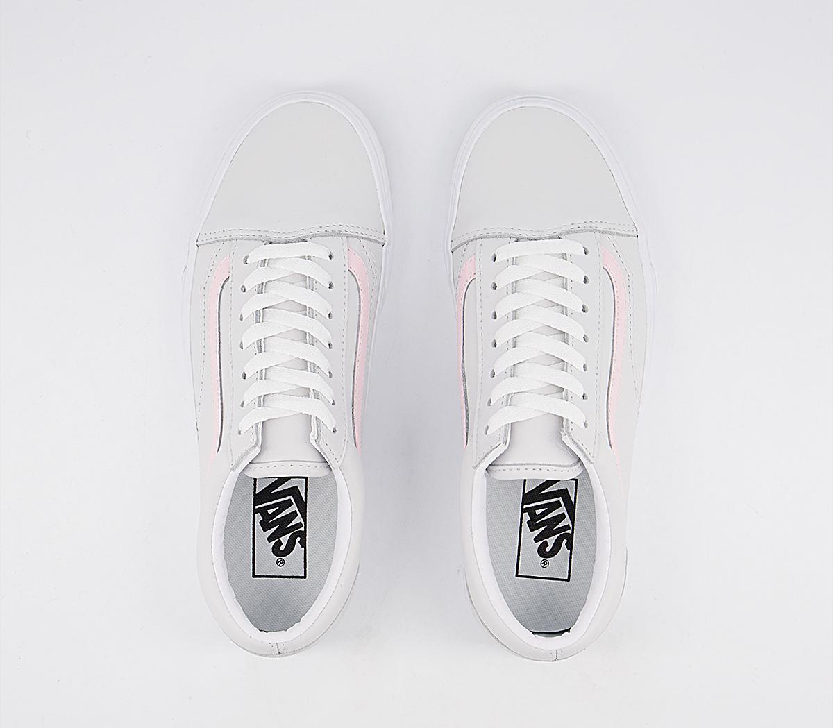 Vans Old Skool Trainers Vans Old Skool Trainers White Snow Grey Pink Exclusive
