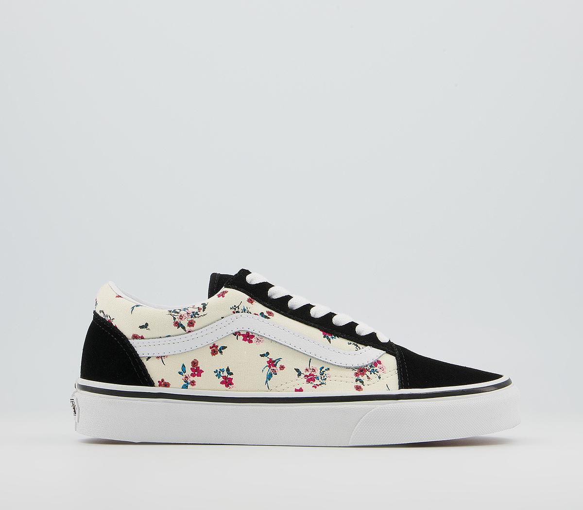VansOld Skool TrainersDitsy Foral White