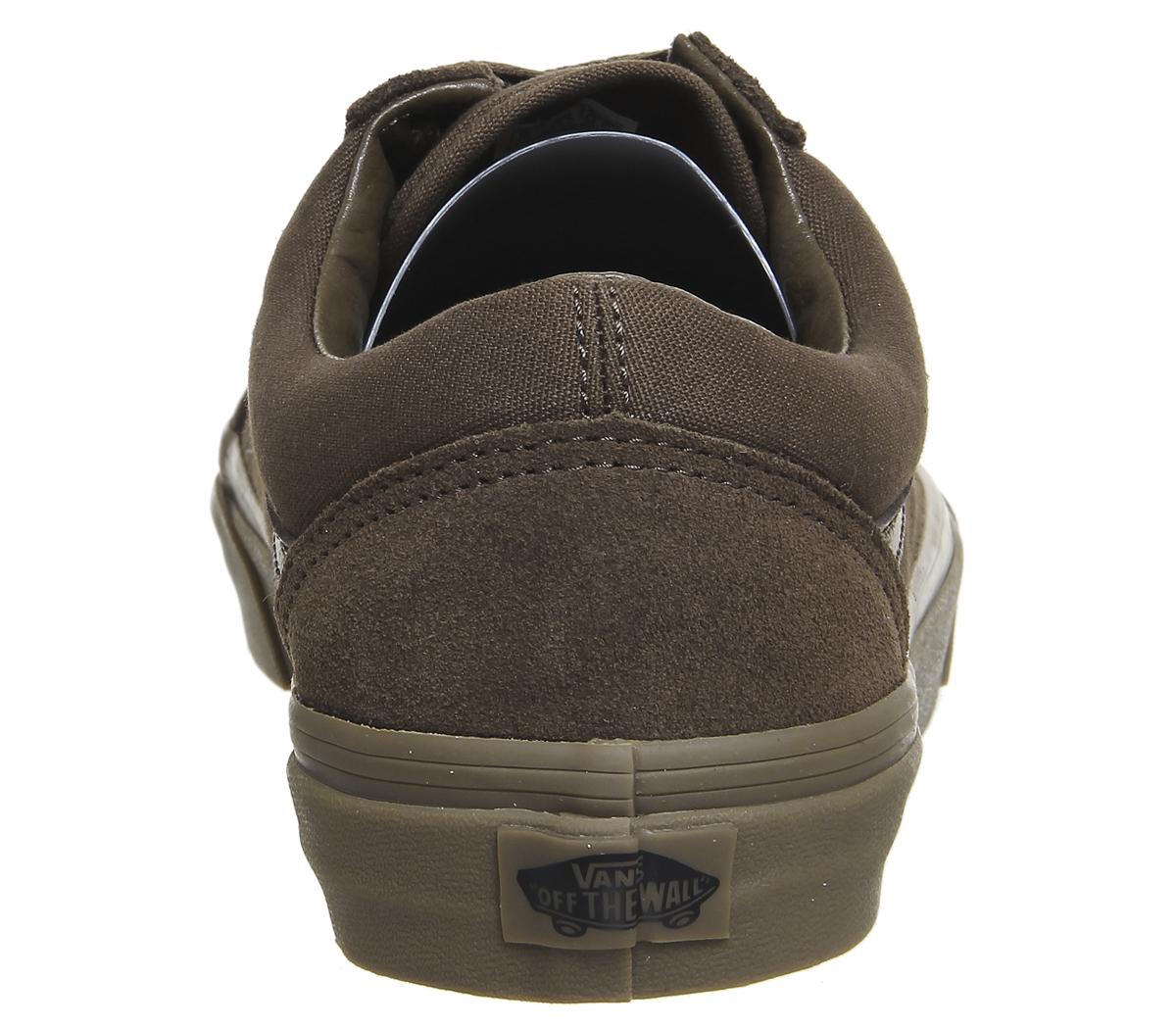 Vans Old Skool Trainers Dark Earth Gum - Unisex Sports