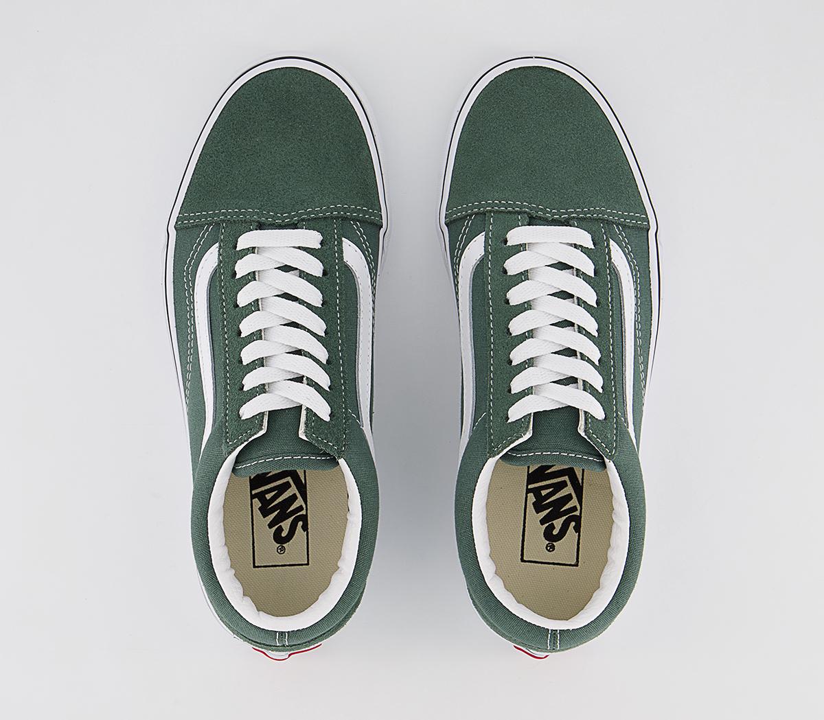 Vans Old Skool Trainers Colour Theory Duck Green - Unisex Sports