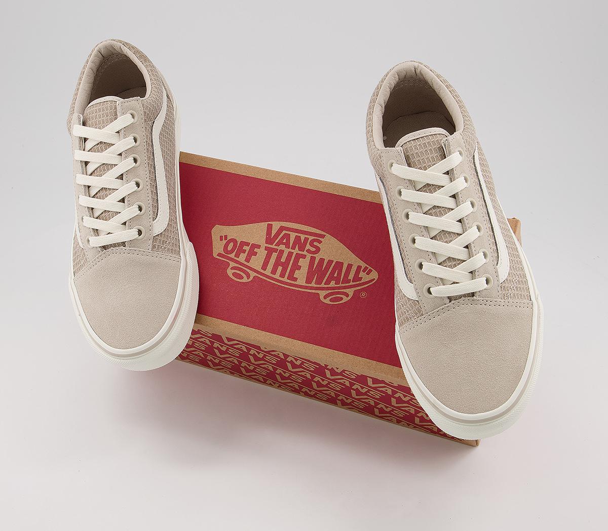 VansOld Skool TrainersMulti Woven Cream Snow White