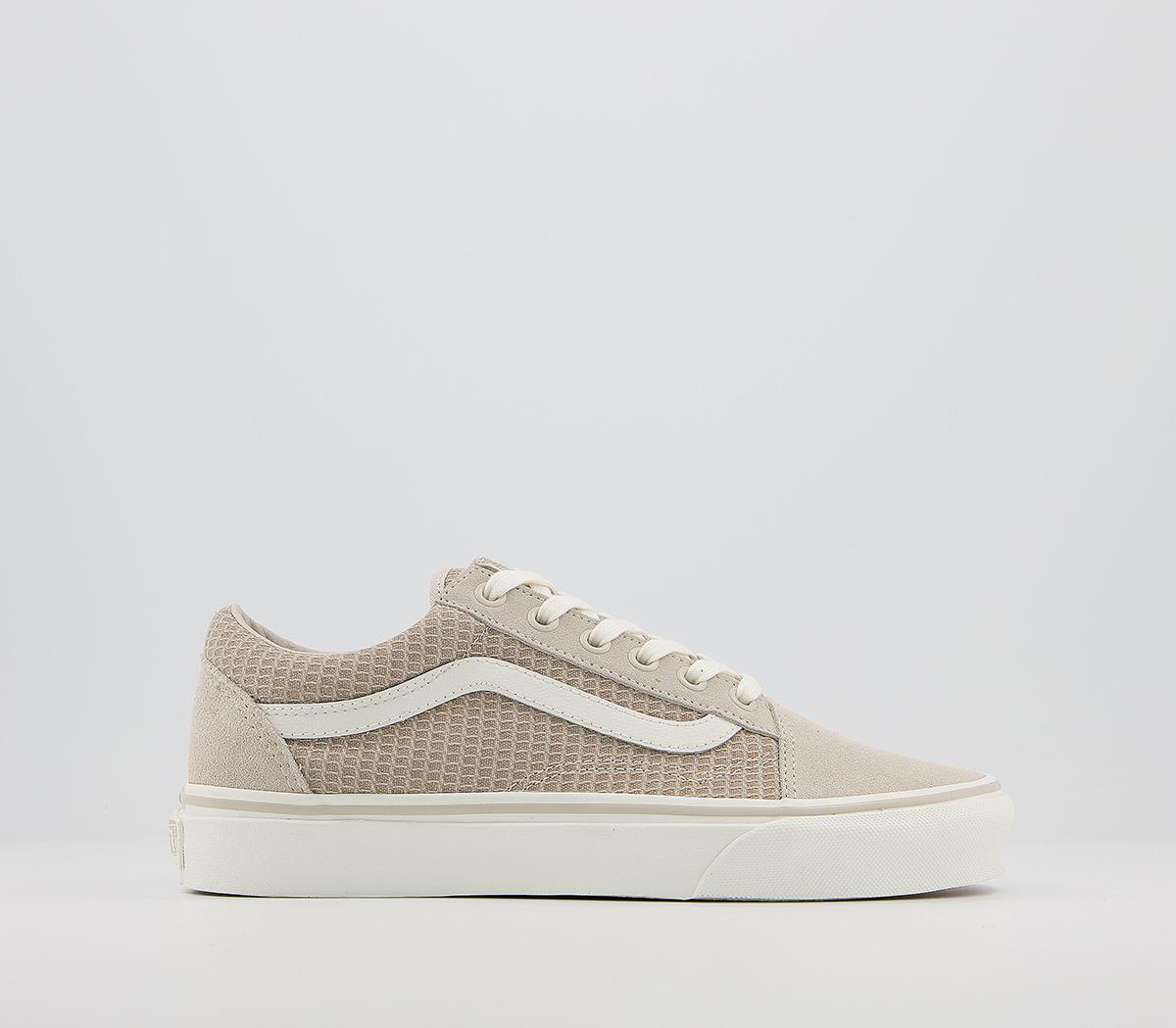 Vans old skool cream on sale suede