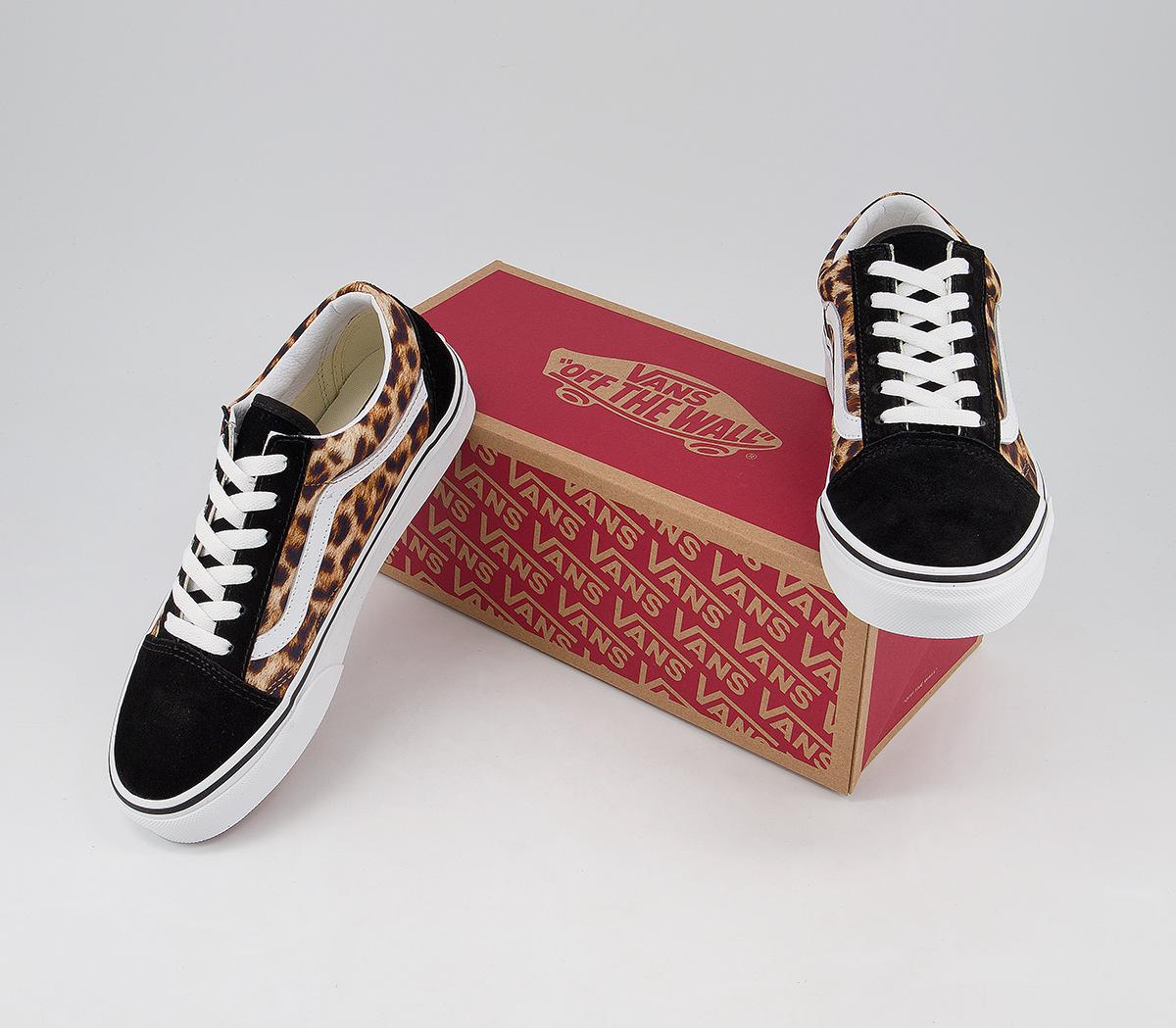 Vans Old Skool Leopard Black White - Unisex Sports