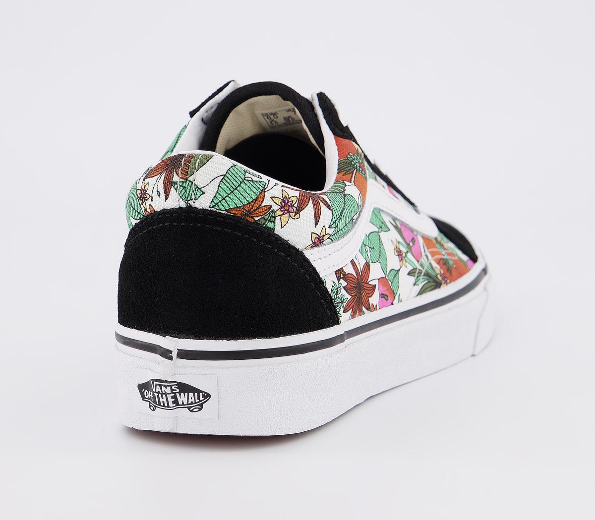 Vans Old Skool Multi Tropic Black True White - Unisex Sports
