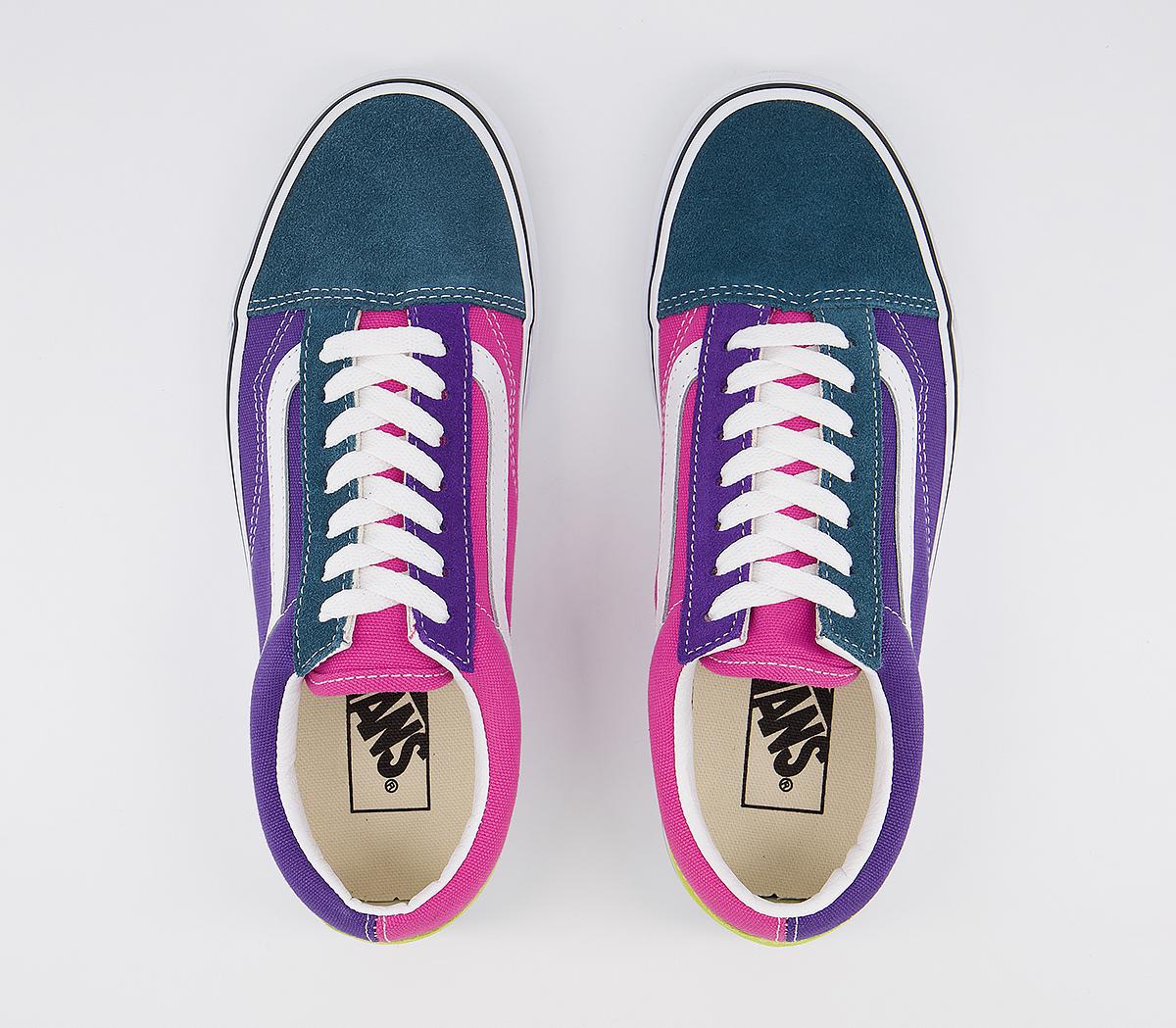 VansOld Skool TrainersTurq Pink Multi