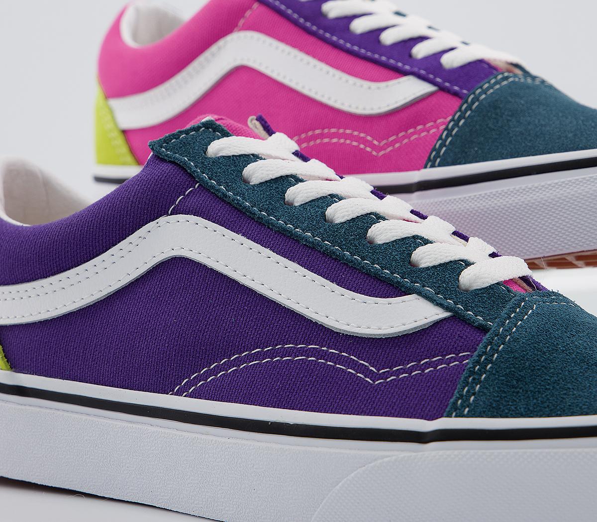 VansOld Skool TrainersTurq Pink Multi