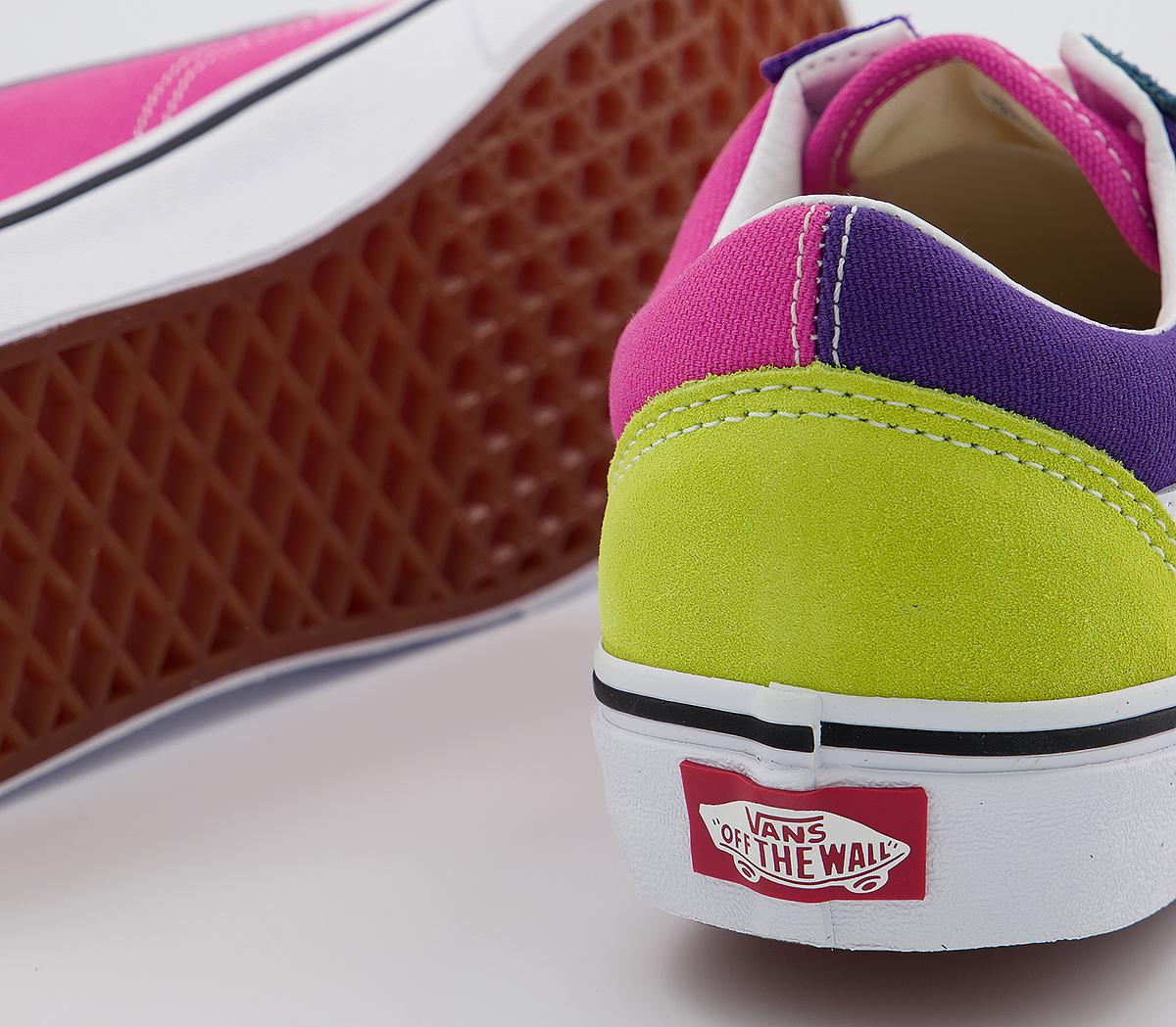 VansOld Skool TrainersTurq Pink Multi