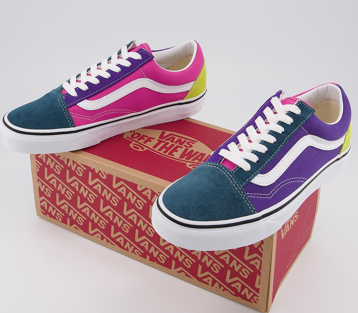 VansOld Skool TrainersTurq Pink Multi