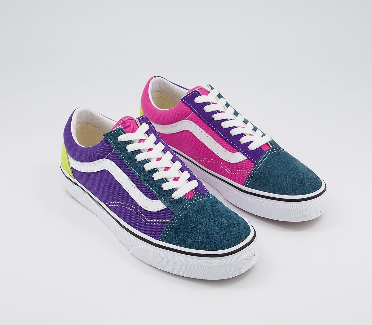 VansOld Skool TrainersTurq Pink Multi