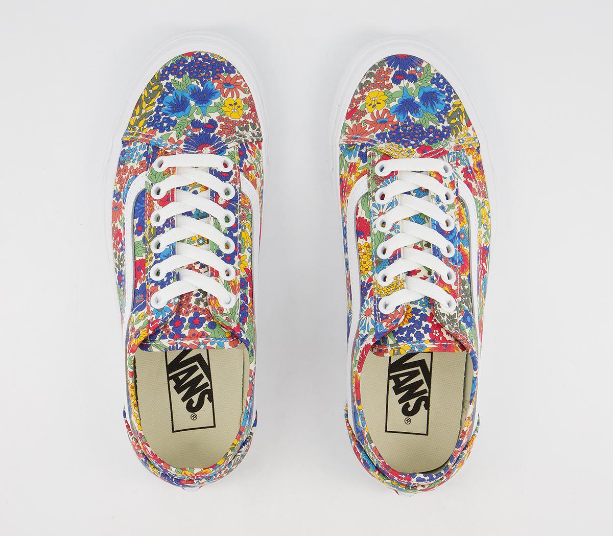 Vans Old Skool Trainers Liberty Multi Yellow Floral - Women's Trainers