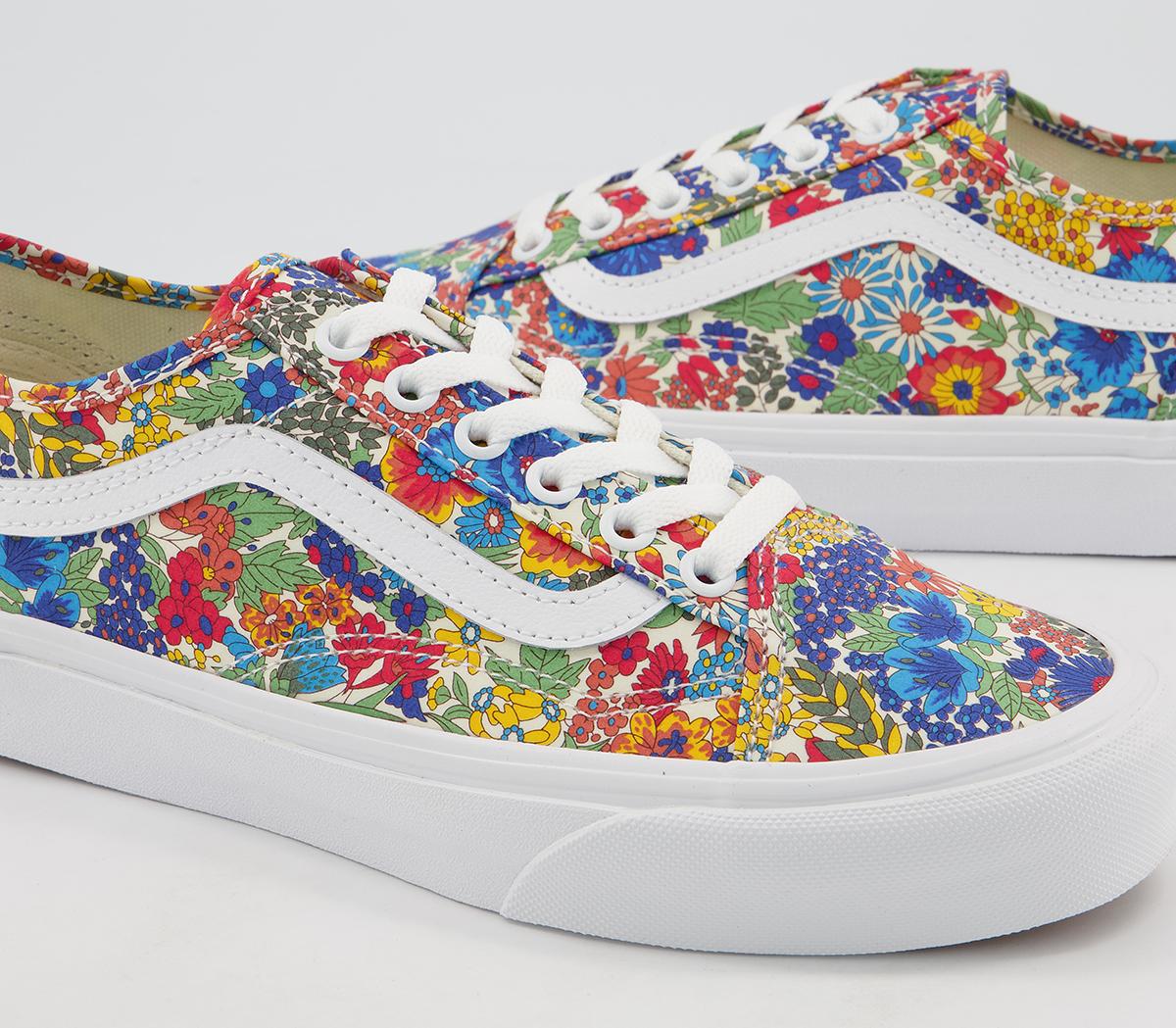 Vans Old Skool Trainers Liberty Multi Yellow Floral - Women's Trainers