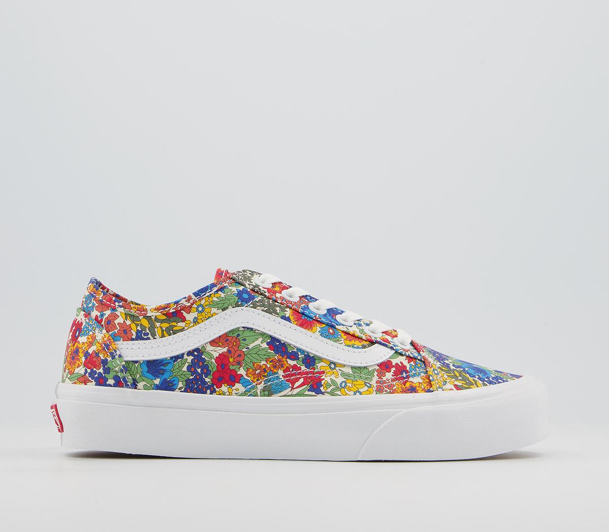 Vans Old Skool Trainers Liberty Multi Yellow Floral - Women's Trainers