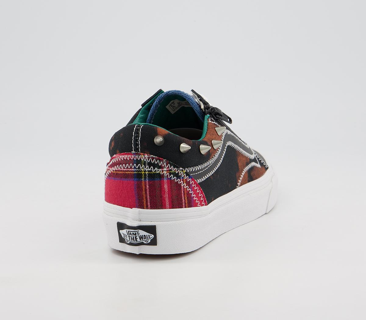 Vans Old Skool Trainers Vans Old Skool Trainers Tartan Daze Multi Acid Dye