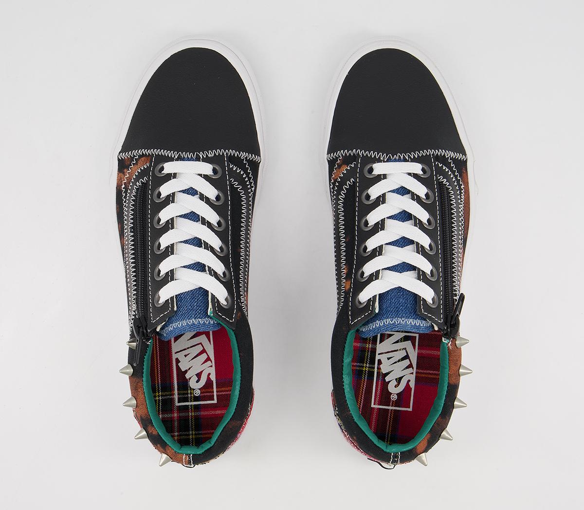 Vans Old Skool Trainers Vans Old Skool Trainers Tartan Daze Multi Acid Dye