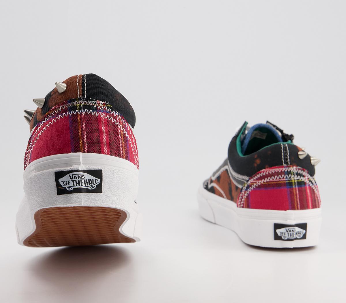 Vans Old Skool Trainers Vans Old Skool Trainers Tartan Daze Multi Acid Dye