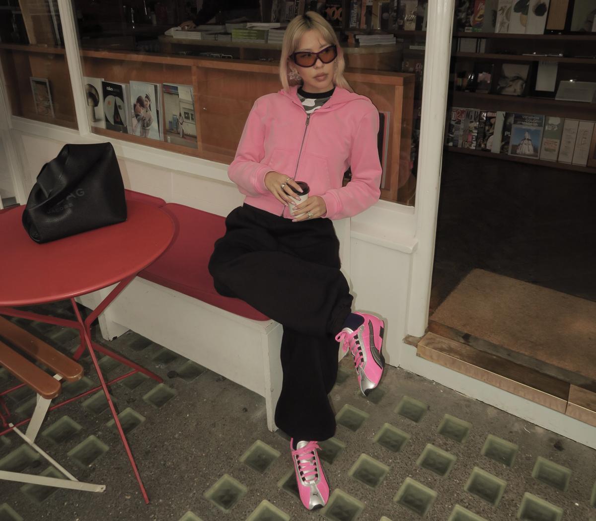 PUMAH Street TrainersPoison Pink Silver