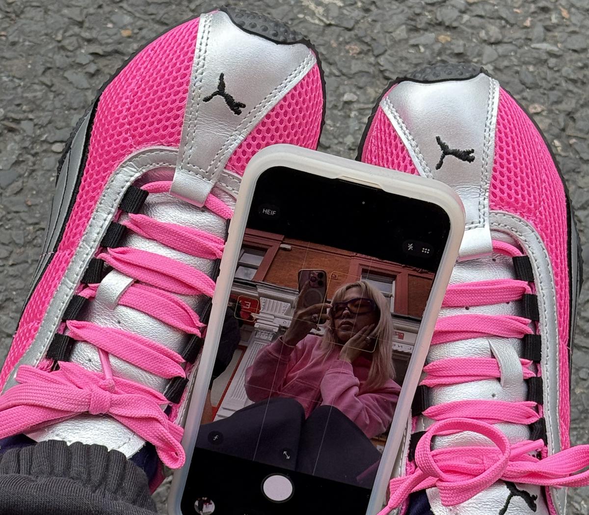 PUMAH Street TrainersPoison Pink Silver