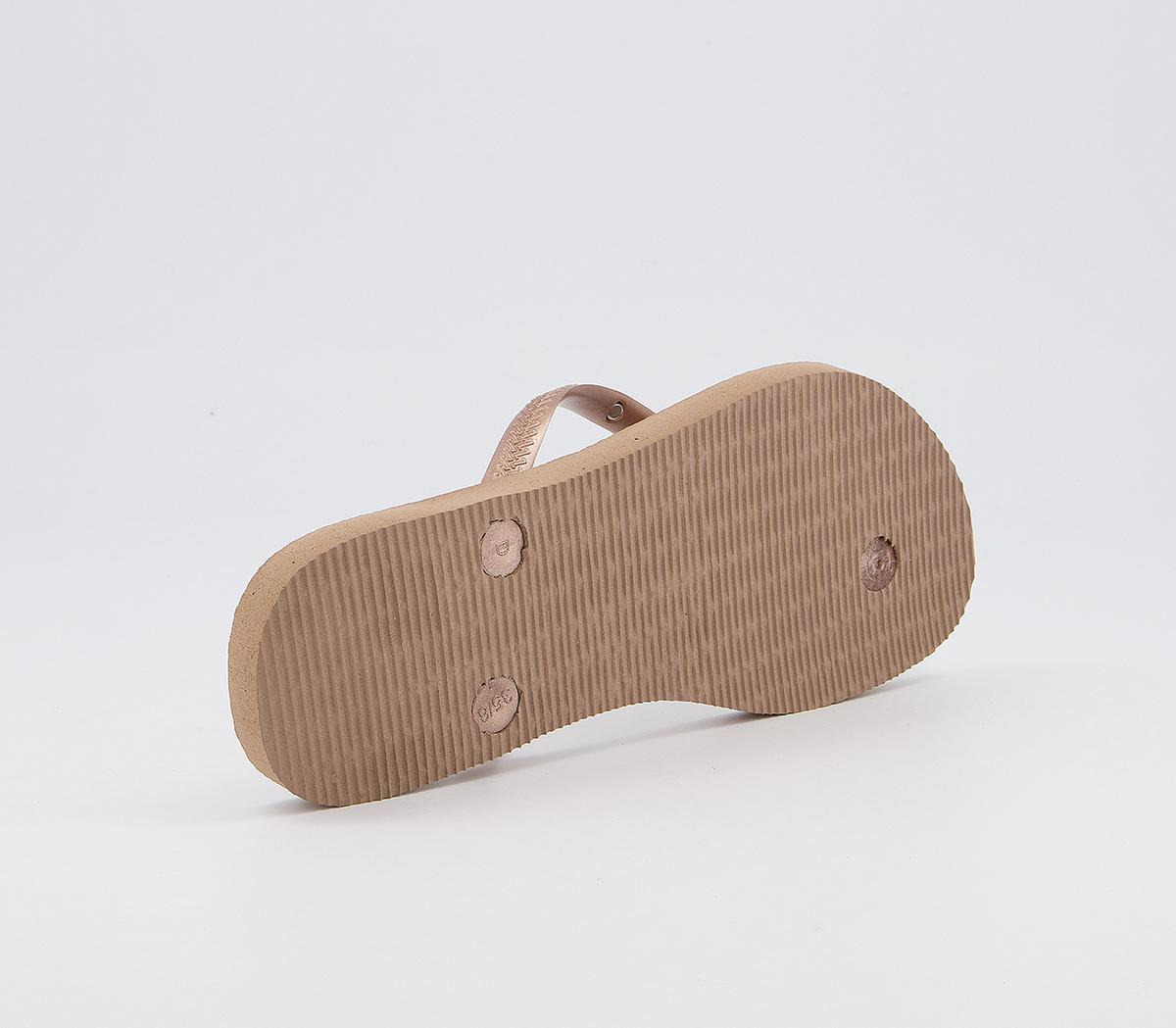 HavaianasSlim Metal Crystal Flip FlopRose Gold