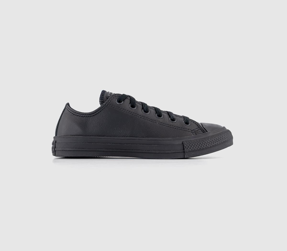 Converse All Star Low Leather Black Mono Leather