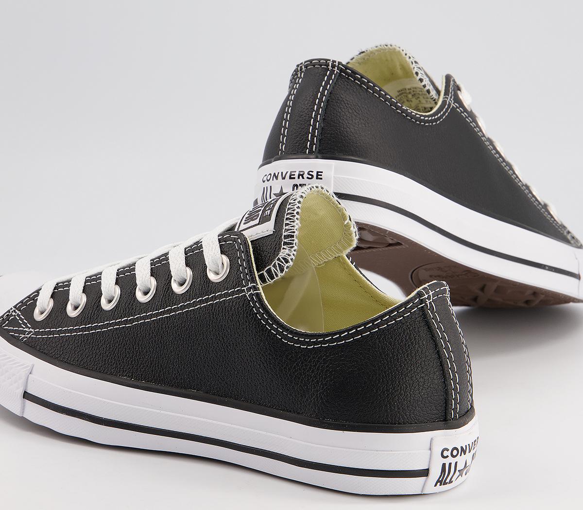 ConverseAll Star Low Leather TrainersBlack White Leather
