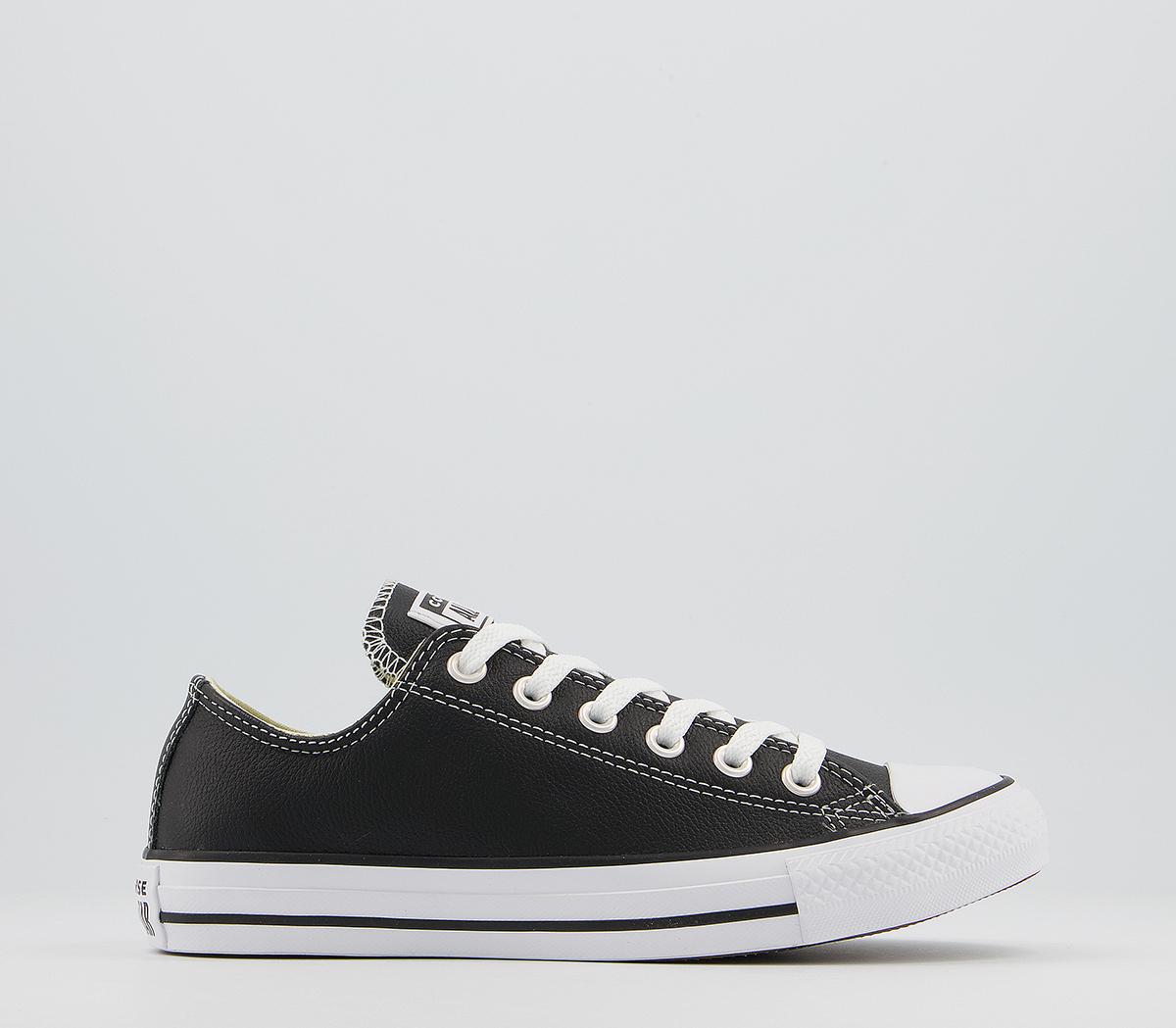 ConverseAll Star Low Leather TrainersBlack White Leather