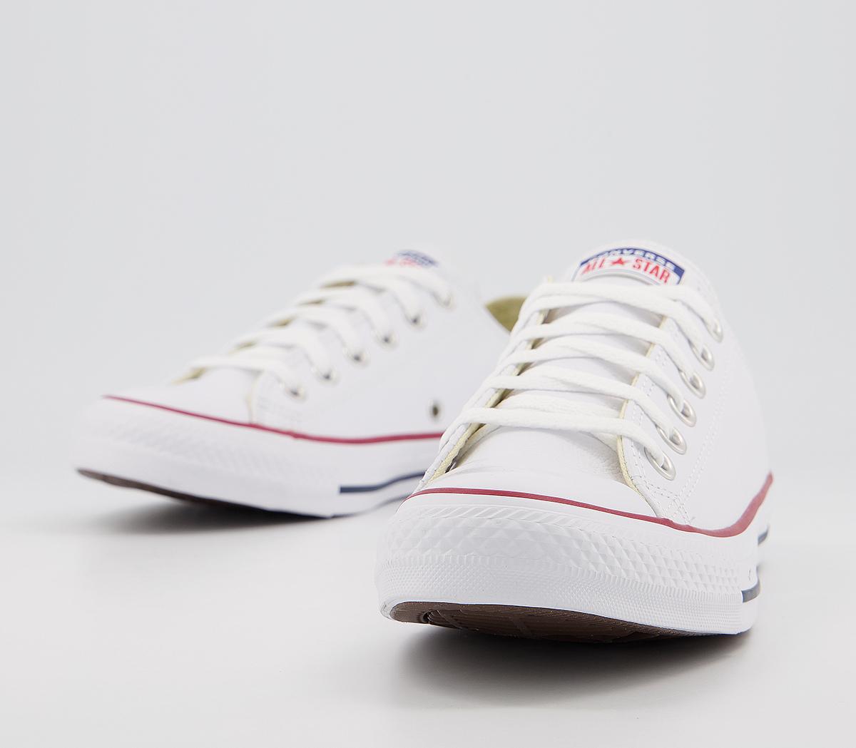 Converse All Star Low Leather Trainers Converse All Star Low Leather Trainers Optical White