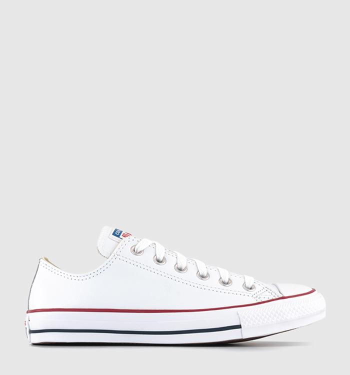 Converse All Star Low Leather Trainers Optical White