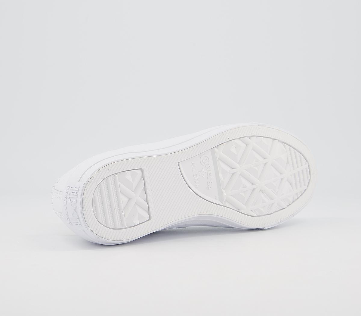 Converse All Star Low Leather Trainers Converse All Star Low Leather Trainers White Mono Leather