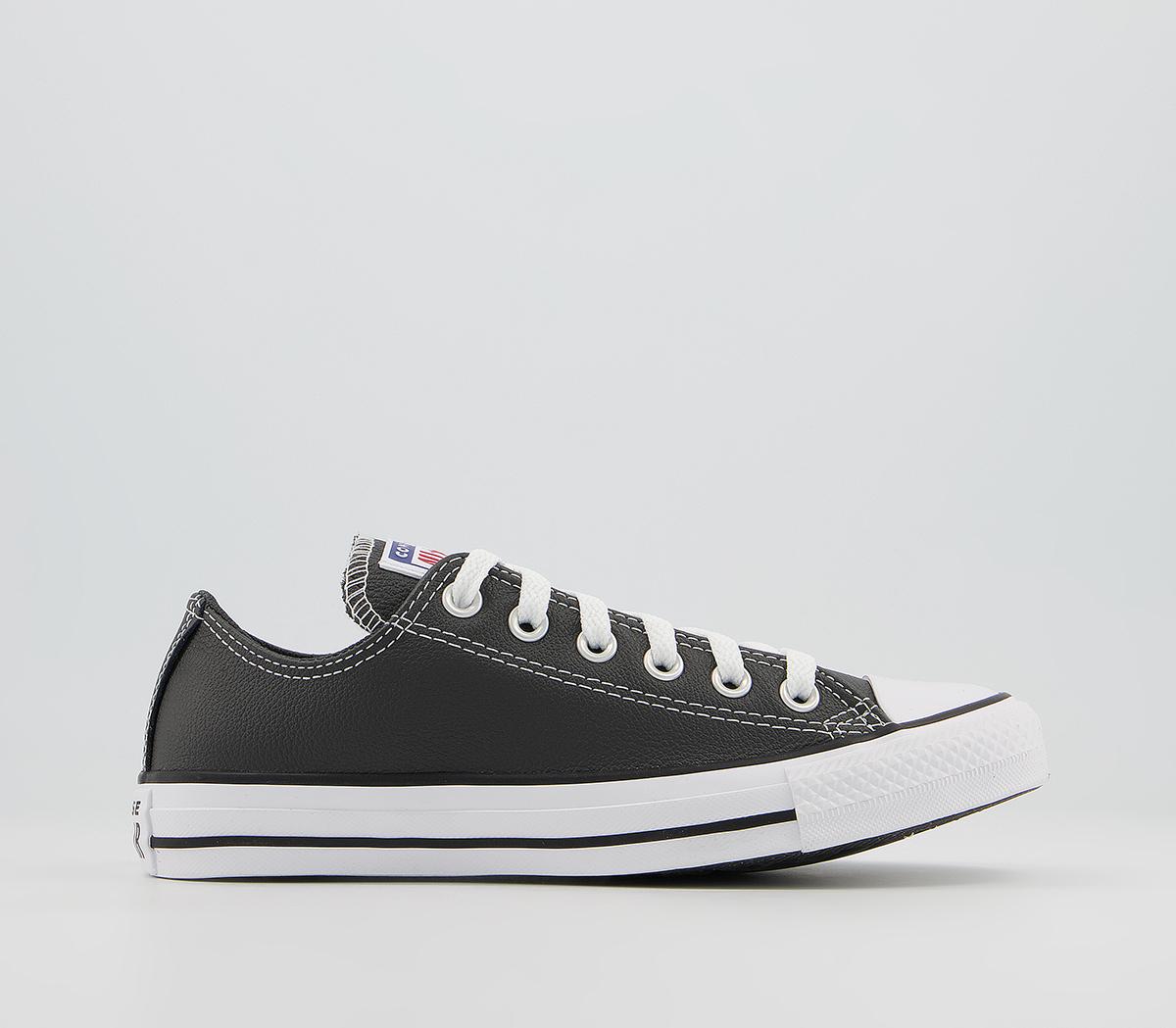 ConverseAll Star Low Leather TrainersStorm Wind White Black